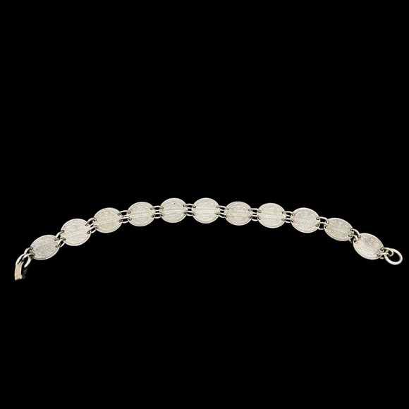 Antique WW1 Russian Kopeyka 1898 - 1905 Coins Trench Art Bracelet (5063) - Picture 1 of 12